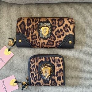 Juicy Couture Natural Leopard Juicy Romance Coin Zip Around & Gusset Zip Around